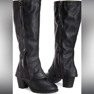Women’s size 9 MUK LUKS tall black boots, never worn